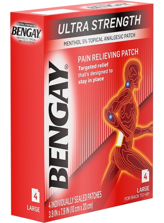 Bengay Ultra Strength Pain Relieving Patch 4 Count Multi - Image 5